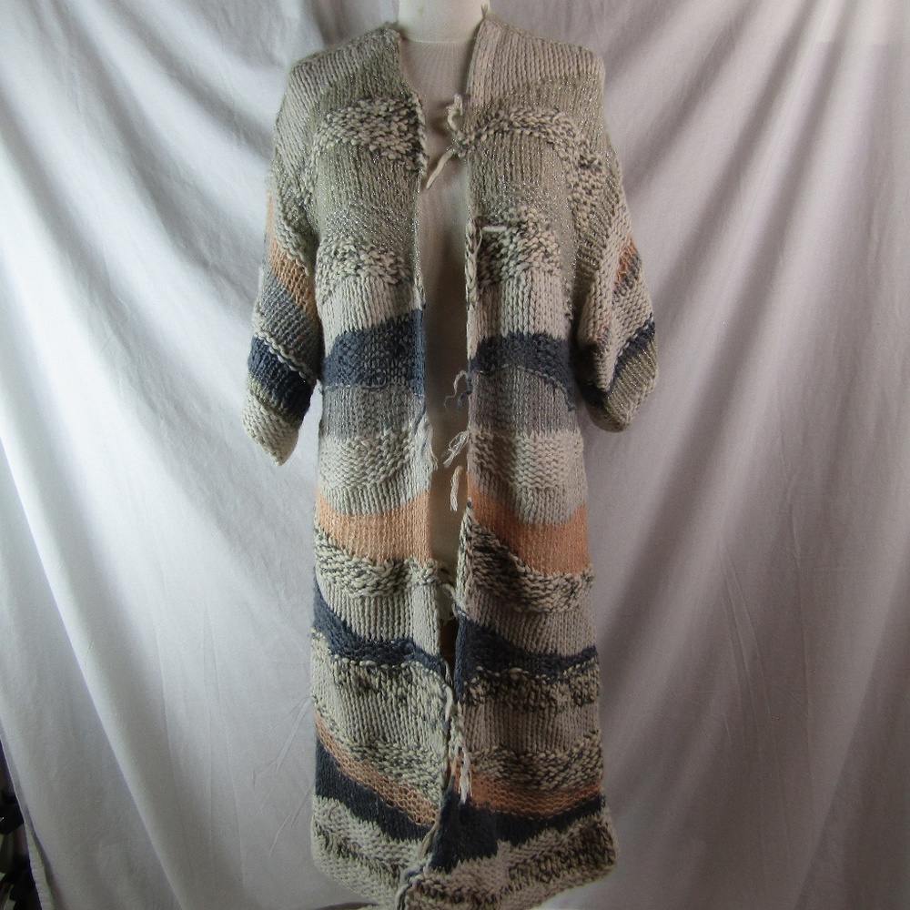 Free People Curvy Striped Sweater Toppper S XS EUC